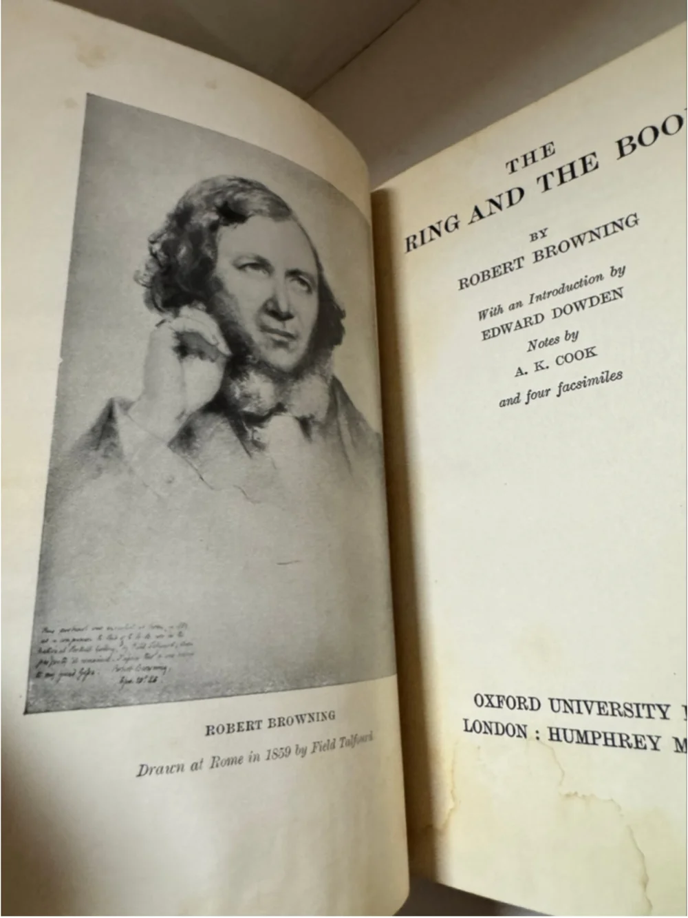 The Ring And The Book. (Robert Browning - 1943)